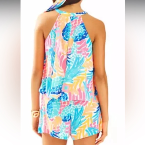 Lilly Pulitzer Floral Shorts Romper Size 0 - Picture 3 of 7